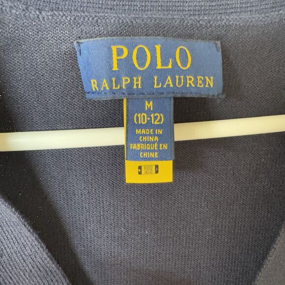 Polo Ralph Lauren Girls Lightweight V-Neck Cardigan Blue Size Medium(10-12) EUC - Picture 6 of 8